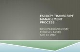 Faculty transcript management process