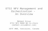 ETSI NFV Management and Orchestration -  An Overview