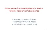 Governance for Development in Africa: Natural Resources Governance
