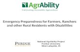 Emergency Preparedness for Farmers, Ranchers and other Rural Residents with Disabilities