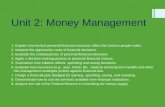 Unit 2: Money  Management