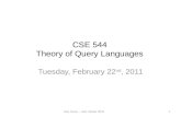 CSE 544 Theory of Query Languages