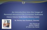 An Introduction into the Usage of  Personal Ancestral File Computer Software