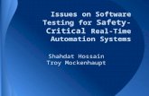Issues on Software Testing for  Safety-Critical  Real-Time Automation Systems