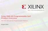 Zynq-7000 All Programmable SoC Product Overview The SW, HW and IO Programmable Platform