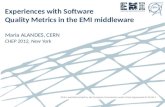 Experiences with Software  Quality Metrics in the EMI middleware