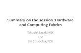 Summary on the session :Hardware and Computing Fabrics