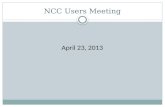 NCC Users Meeting