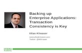 Backing up  Enterprise Applications:  Transaction  Consistency is Key