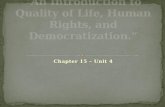 “ An Introduction to Quality of Life, Human Rights, and Democratization.”