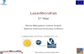 LaserMicroFab 1 st  Year Marina  Makrygianni,  Ioanna Zergioti National Technical University of Athens