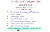 PHYS 1444 – Section  003 Lecture  #13