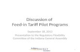 Discussion of  Feed-in Tariff Pilot Programs