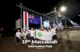19 th Maccabiah Information Pack Updated  13.10.2012
