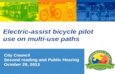 Electric-assist bicycle  pilot   use on multi-use paths