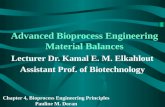 Advanced Bioprocess Engineering Material Balances