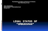 Legal status of  “ ombudsman ”