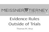 Evidence Rules Outside of Trials