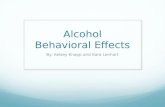Alcohol Behavioral Effects