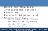 Users and Nonusers:  Interactions between Levels of Facebook Adoption and Social Capital