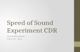 Speed of Sound Experiment CDR