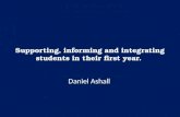 Supporting, informing and integrating students in their first year.