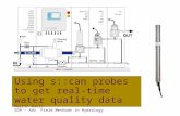 Using s::can probes to  get  real-time water quality  data Martin  Davis SOP – Adv. Field Methods in Hydrology