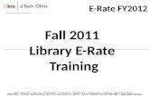 Fall 2011  Library E-Rate  Training