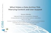 What Makes a Data Archive Tick:  Marrying Content and User Support