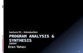 Program analysis & Synthesis 236347