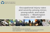 Occupational injury rates and severity among minor, young-adult, and adult workers — Washington State, 2005–2007