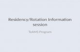 Residency/Rotation Information session