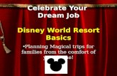 Celebrate Your  Dream  Job Disney World Resort Basics