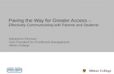 Paving the Way for Greater Access – Effectively Communicating with Parents and Students