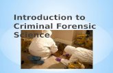 Introduction to Criminal Forensic Science