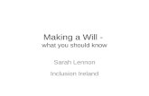 Making a Will -  what you should know