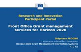 Stéphane  N'DONG stephane.ndong@ec.europa.eu Horizon 2020 Grant Management Information Systems RTD  R3
