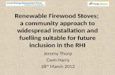 Renewable Firewood Stoves;  a community approach to widespread installation and fuelling suitable for future inclusion in the RHI