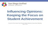 Influencing Opinions: Keeping the Focus on Student Achievement