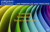 Company formalities:  financial records