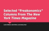 Selected “ Freakonomics ” Columns From  The New York Times Magazine