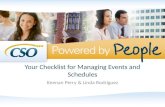 Your Checklist for Managing Events and Schedules