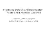 Mortgage Default and Bankruptcy:   Theory and Empirical Evidence