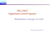 The LHCb  Experiment Control System:
