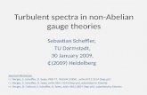 Turbulent  spectra  in non- Abelian gauge theories
