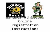 Windsor Athletics Online Registration Instructions