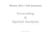 Winter 2011 GIS Institute