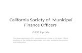 California Society of  Municipal Finance Officers