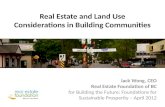 Real Estate and Land Use Considerations in Building Communities
