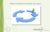 Best Ways to Retain Everything You Learn